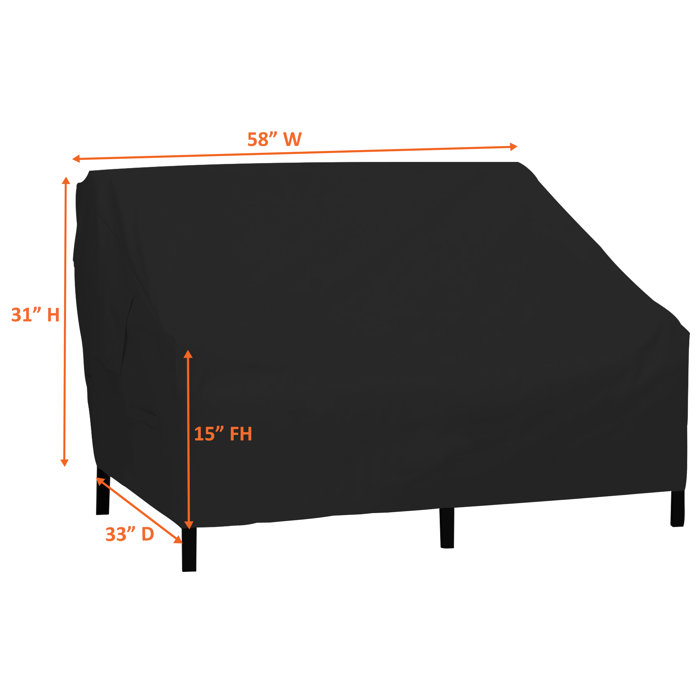 Arlmont & Co. HeavyDuty Multipurpose Waterproof Outdoor Loveseat Bench